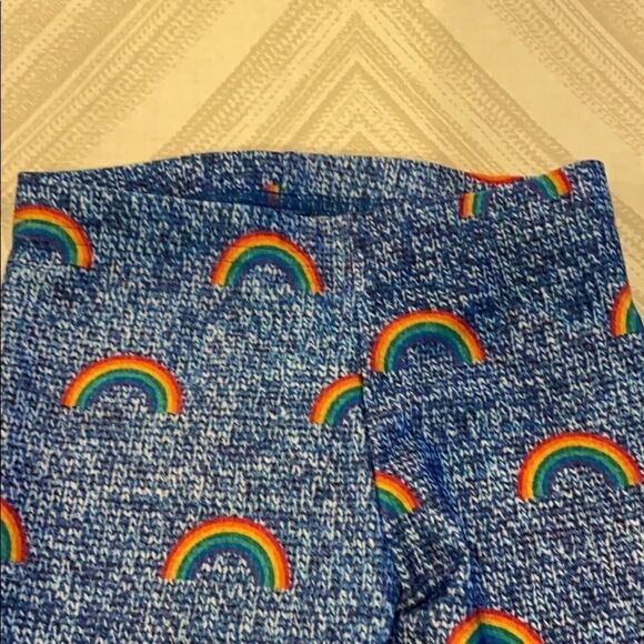 Terez Girls Blue Knit w/ Rainbow Cropped Leggings - Picture 4 of 7